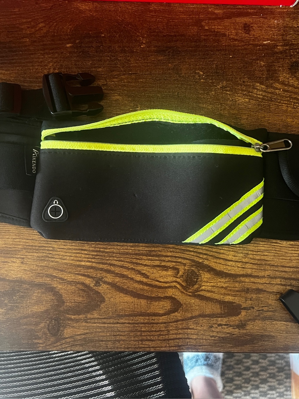 Neon Trim Black Running Waist Belt